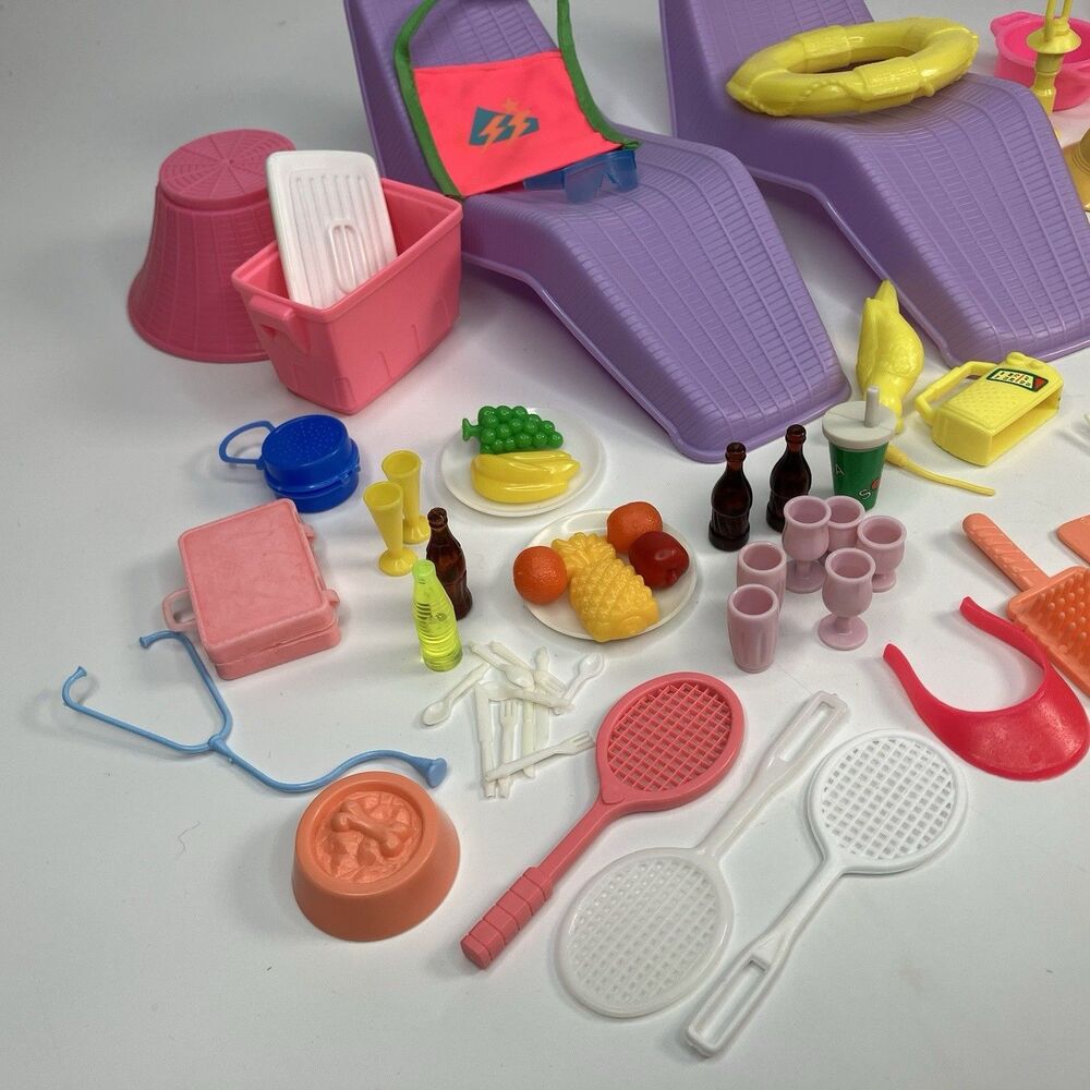 Vtg 1980s Barbie Accessories Pool Party Camping Assorted Incomplete - Picture 5 of 10